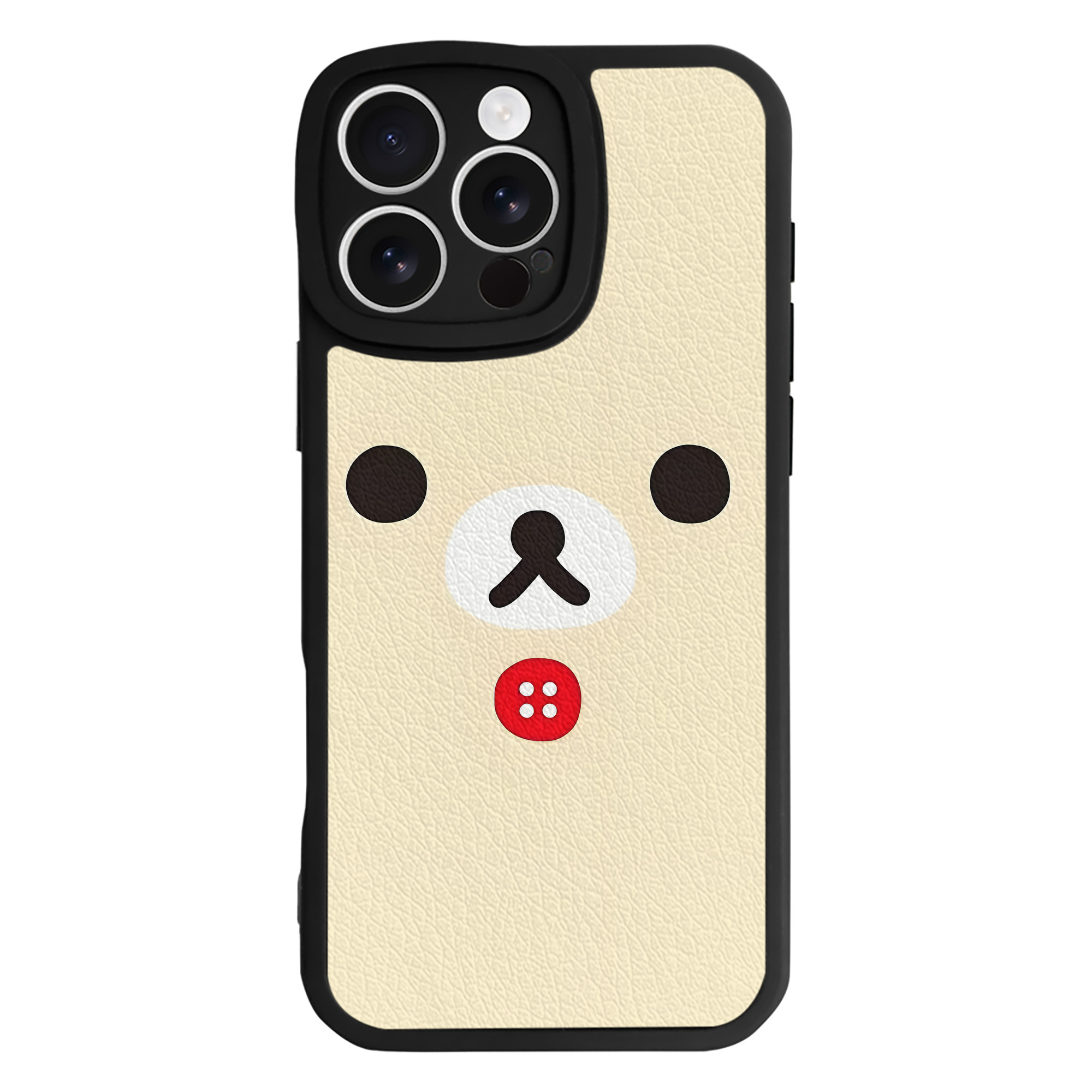（画像用） リラックマ リラックマ キイロイトリ Rilakkuma Korilakkuma Kiiroitori 【iPhone 16シリーズ対応】シリコンスマホケース（レザー調） 材質：シリコン